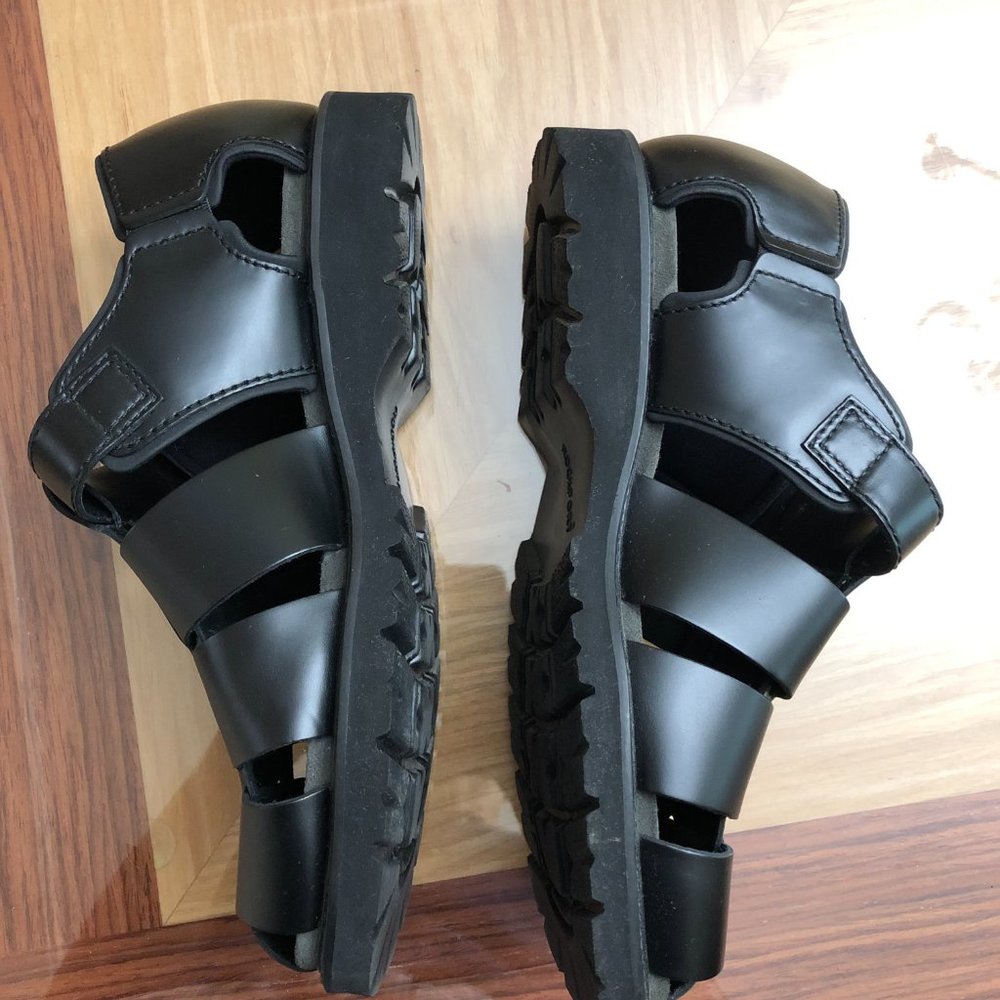 Rockport Black Leather Dress Sandals Size 10 - MINT! - Picture 4 of 8